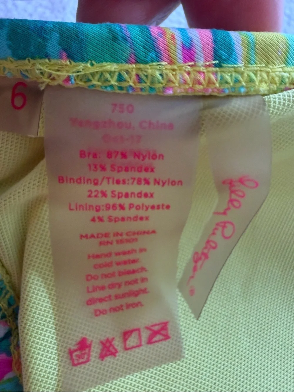 Lilly Pulitzer Bikini Set Size 6 Tropical Floral Halter Foldover Bottoms